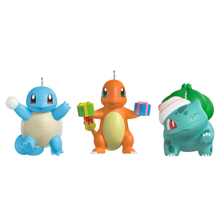 hallmark Mini Pokémon Squirtle Charmander Bulbasaur Ornaments Set of 3