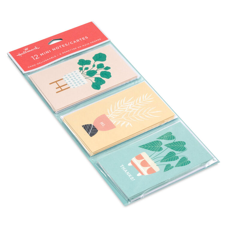 Hallmark Mini Potted Plants Assorted Blank Notes Pack Of 12