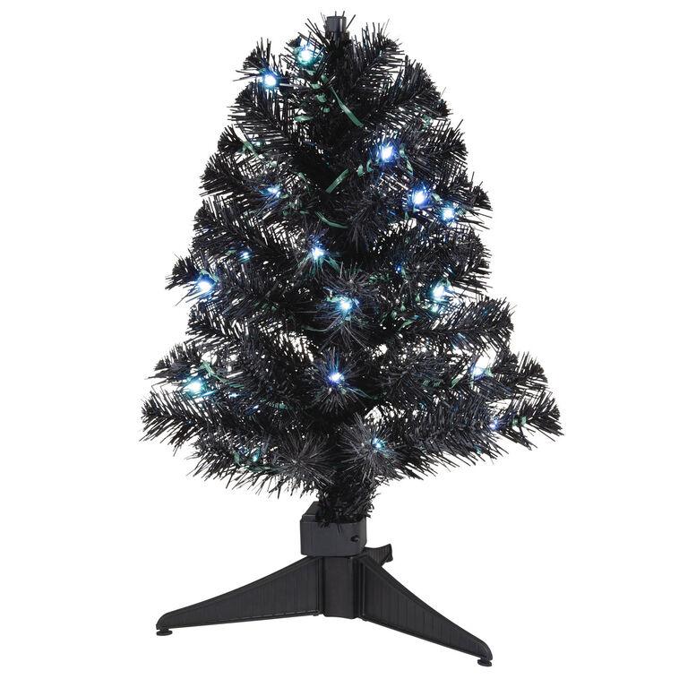 hallmark Mini ShowToppers Black Christmas Tree With Light 17"