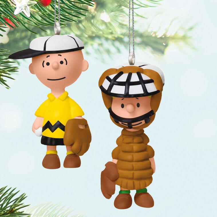 Hallmark Mini The Peanuts® Gang Playing Catch Ornaments Set Of 2