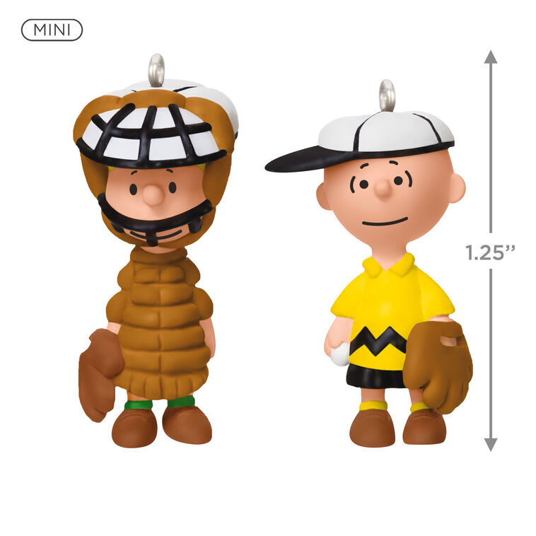 Hallmark Mini The Peanuts® Gang Playing Catch Ornaments Set Of 2
