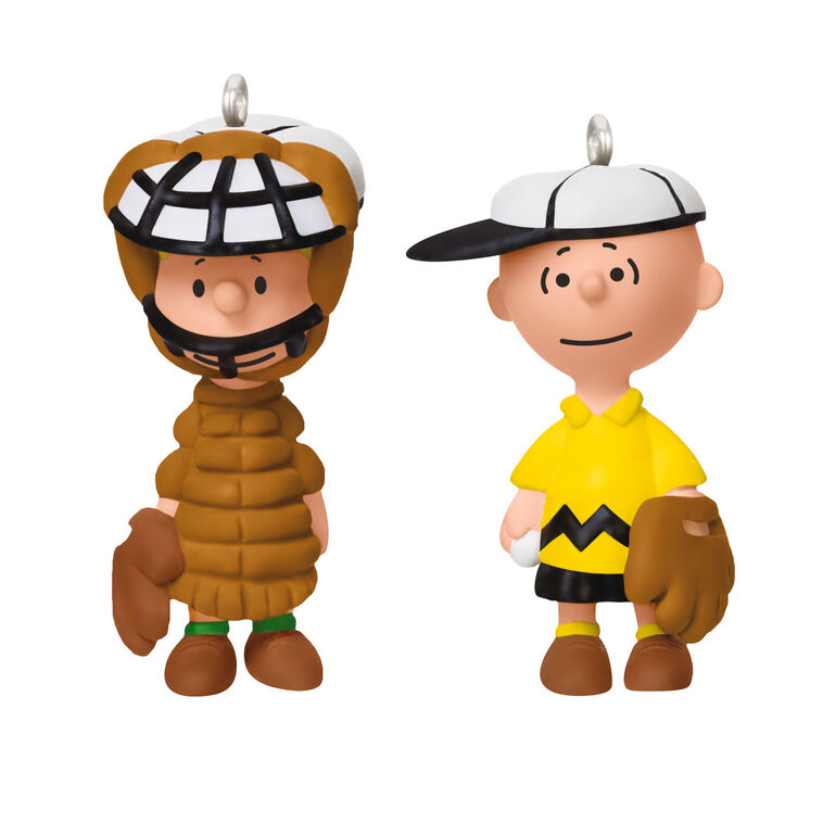 hallmark Mini The Peanuts® Gang Playing Catch Ornaments Set of 2