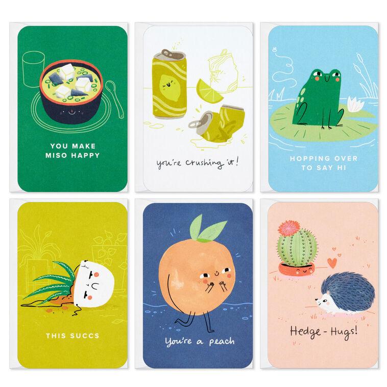 hallmark Mini Uplifting Thoughts Assorted Multi-Occasion Cards Pack of 6