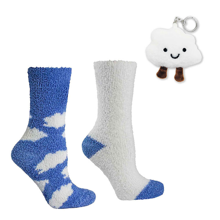 hallmark MinxNY Aromasoles Blue and White Lavender-Scented Socks 2 Pair