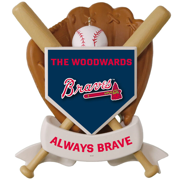 hallmark MLB Atlanta Braves™ Baseball Personalized Ornament Custom Text