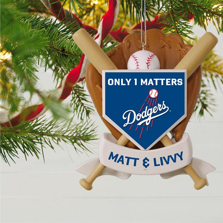 Hallmark MLB Los Angeles Dodgers™ Baseball Personalized Ornament Custom Text