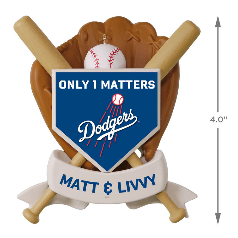 Hallmark MLB Los Angeles Dodgers™ Baseball Personalized Ornament Custom Text