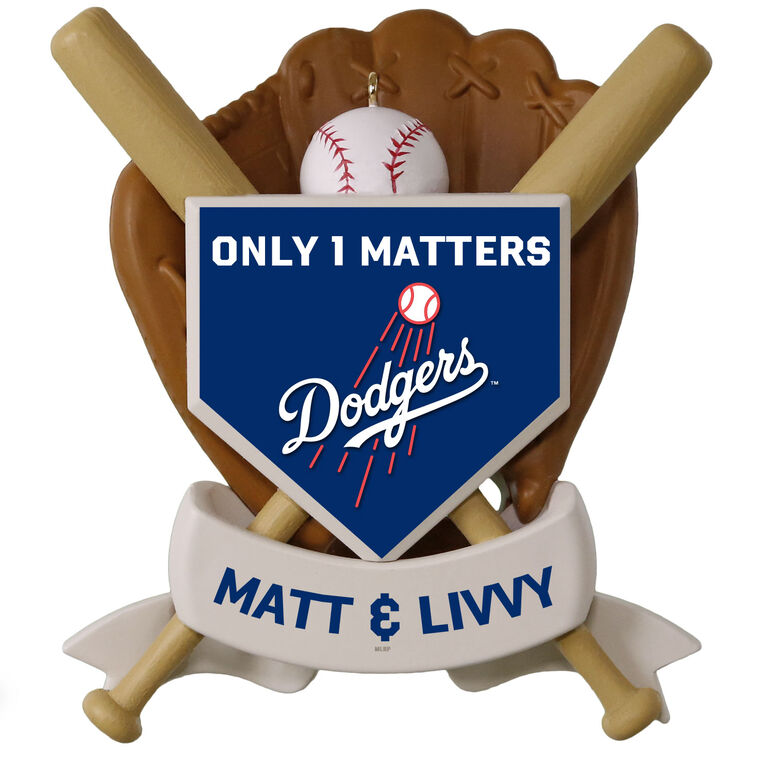 hallmark MLB Los Angeles Dodgers™ Baseball Personalized Ornament Custom Text