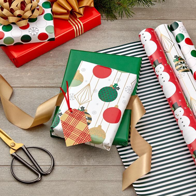 Hallmark Mod Holiday 3-Pack Reversible Wrapping Paper Assortment 120 Sq. Ft