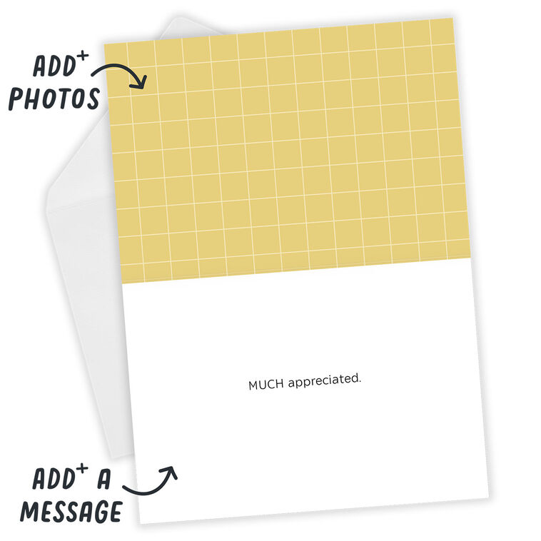 Hallmark Modern Black And Gold Custom Thank You Card