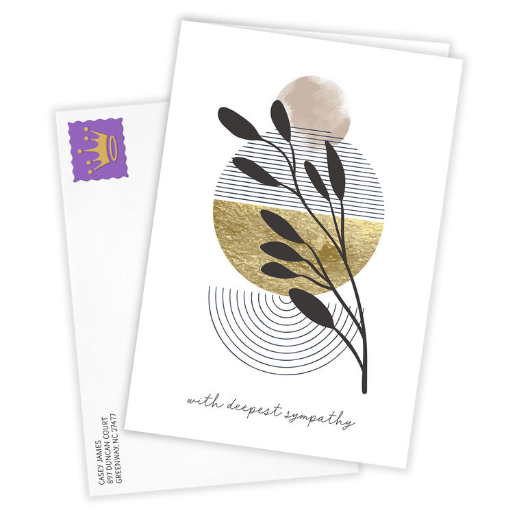 Hallmark Modern Sunrise And Wheat Custom Sympathy Card