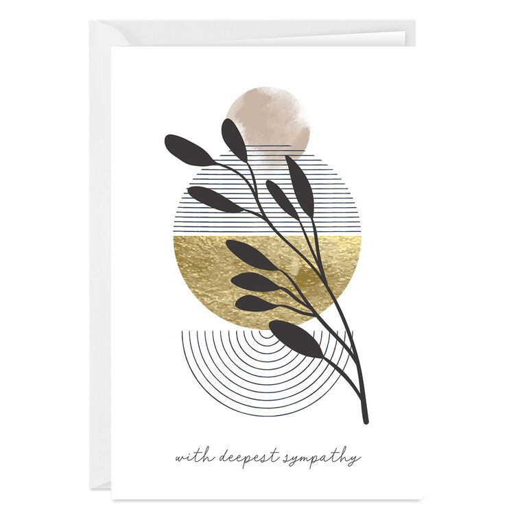 hallmark Modern Sunrise and Wheat Custom Sympathy Card