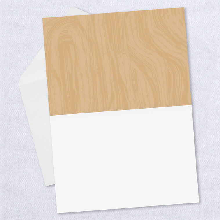 Hallmark Modern Woodgrain Blank Custom Birthday Card