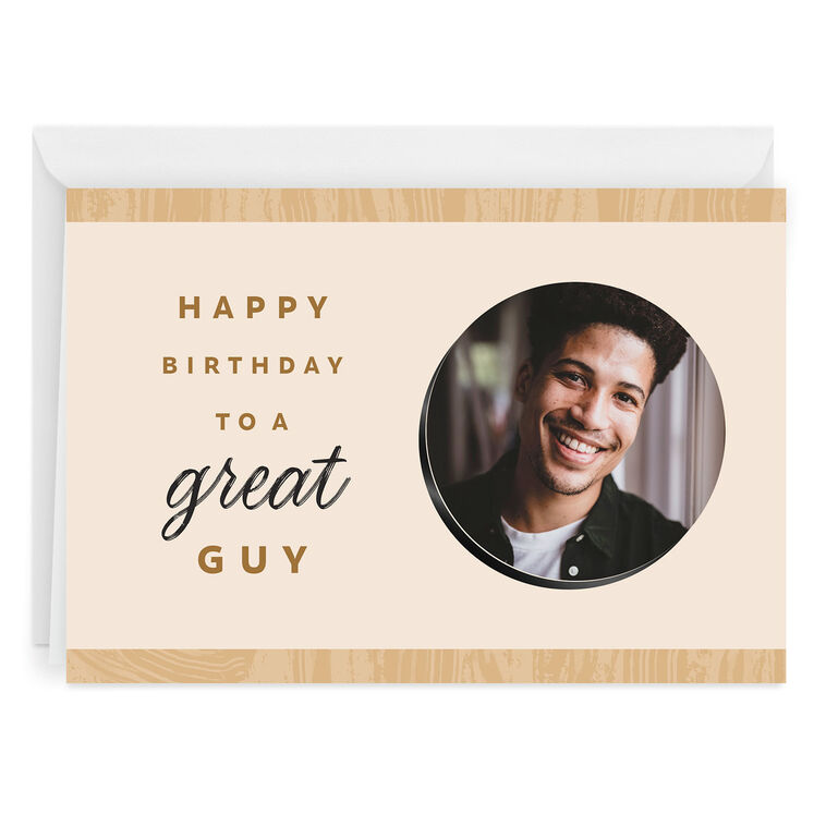 hallmark Modern Woodgrain Blank Custom Birthday Card