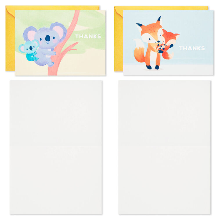 Hallmark Mom And Baby Animal Assortment Blank Thank-You Notes Pack Of 48