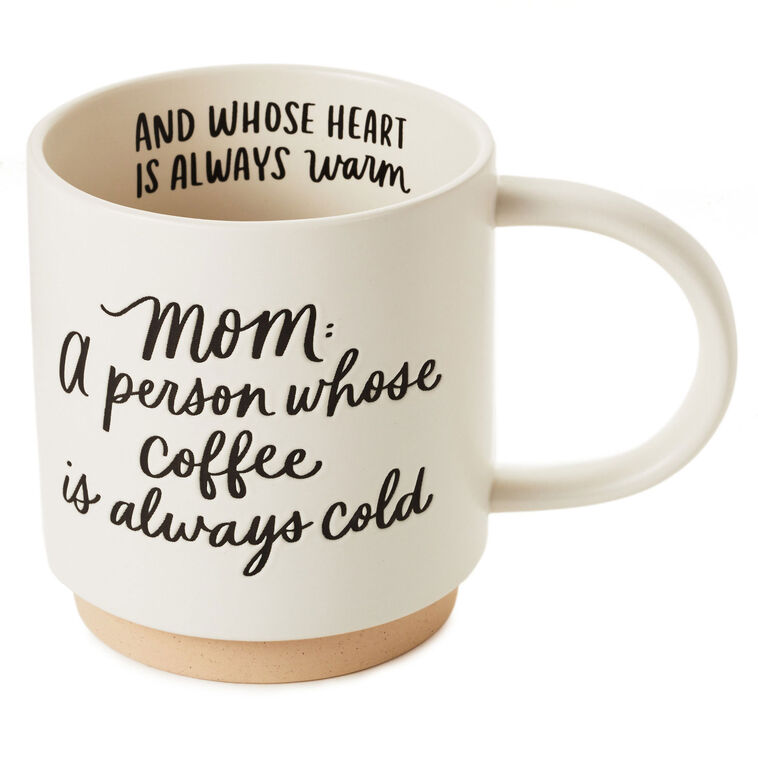 hallmark Mom Cold Coffee Warm Heart Funny Mug 16 oz
