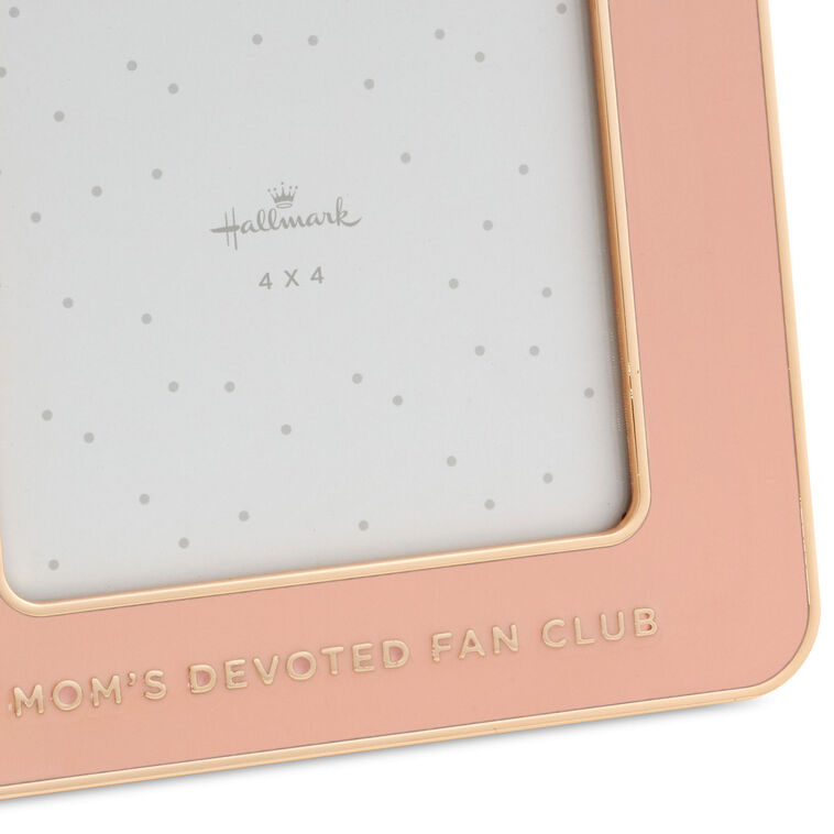 Hallmark Mom's Fan Club Coral Enamel Picture Frame 4x4