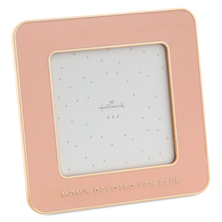 hallmark Mom's Fan Club Coral Enamel Picture Frame 4x4