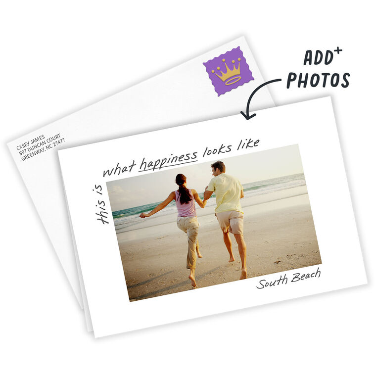 Hallmark Moments And Memories Horizontal White Frame Blank Custom Card