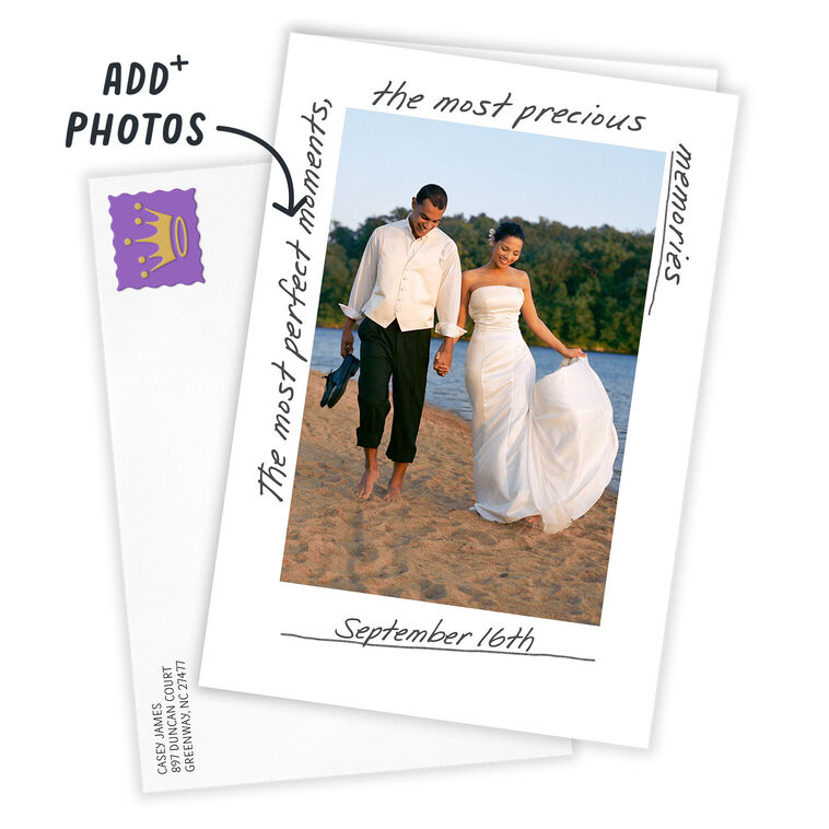 Hallmark Moments And Memories Vertical White Frame Blank Custom Card