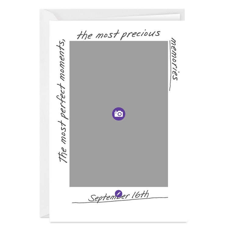 Hallmark Moments And Memories Vertical White Frame Blank Custom Card