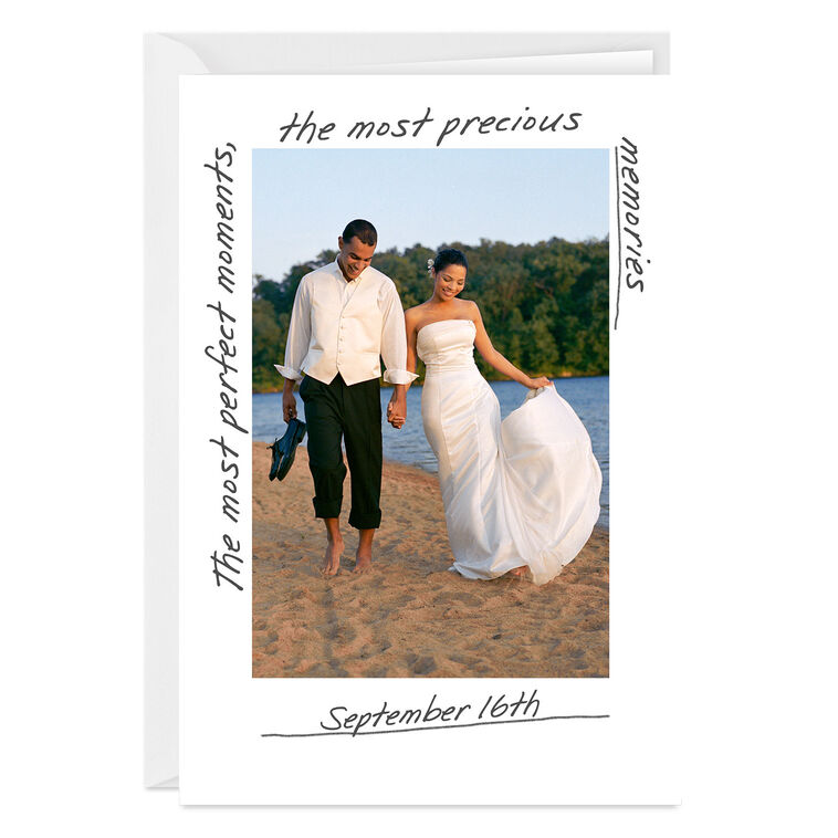 hallmark Moments and Memories Vertical White Frame Blank Custom Card