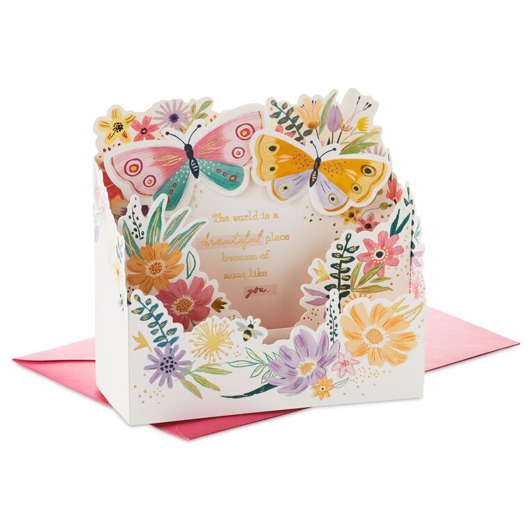 hallmark Moms Make the World Beautiful 3D Pop-Up Card