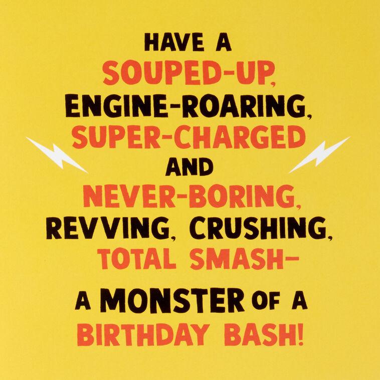 Hallmark Monster Truck Birthday Card For Kids With Papercraft Activity