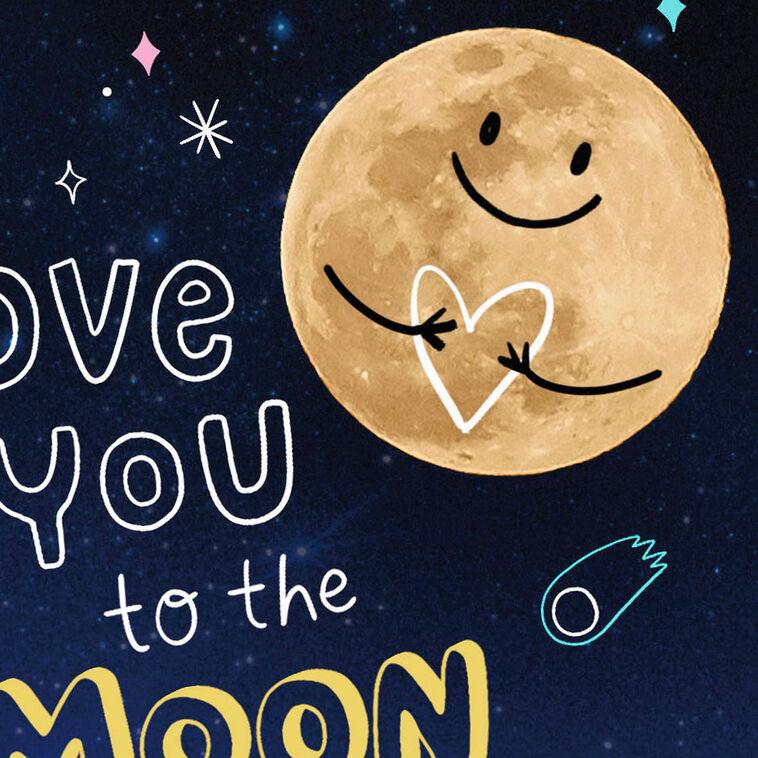 Hallmark Moon Stars And Heart Doodles Love Card For Kids