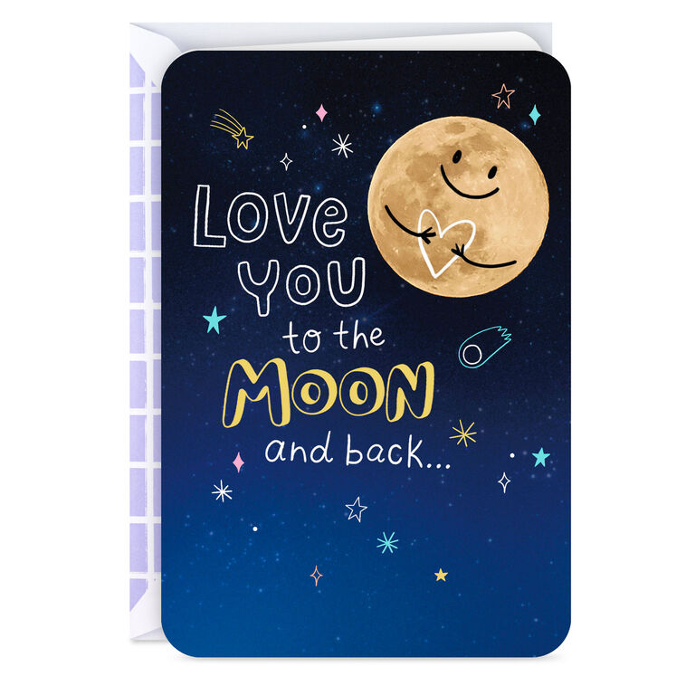 hallmark Moon Stars and Heart Doodles Love Card for Kids