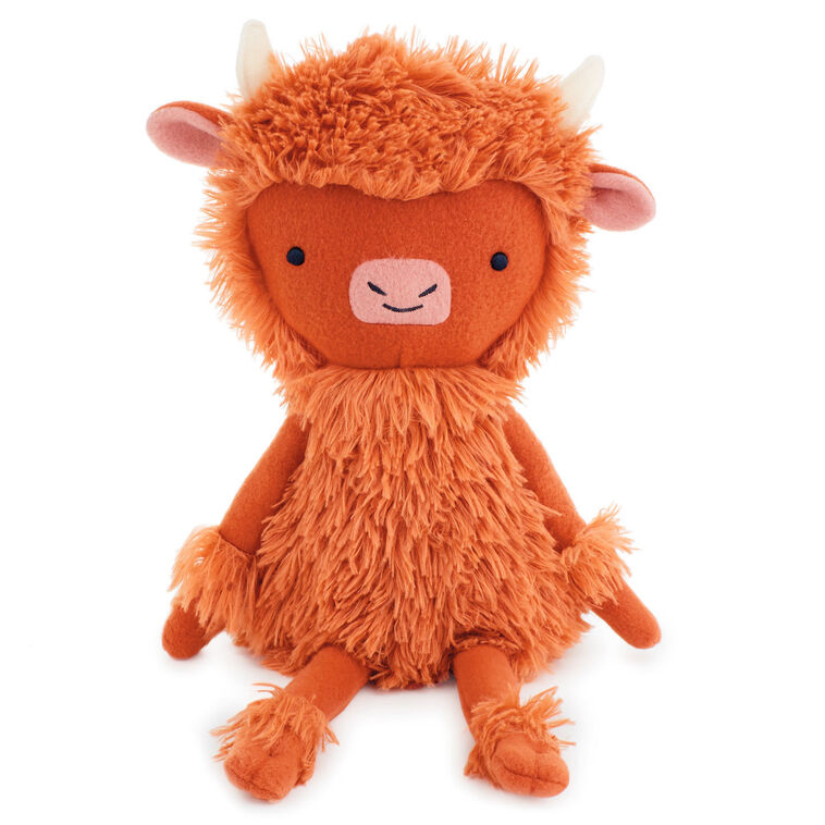 Hallmark MopTops Highland Cow Stuffed Animal With You Make A Difference Board Book