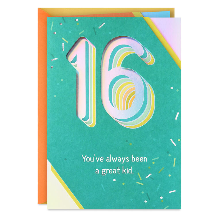 hallmark More Awesome With Every Year 16th Birthday Card
