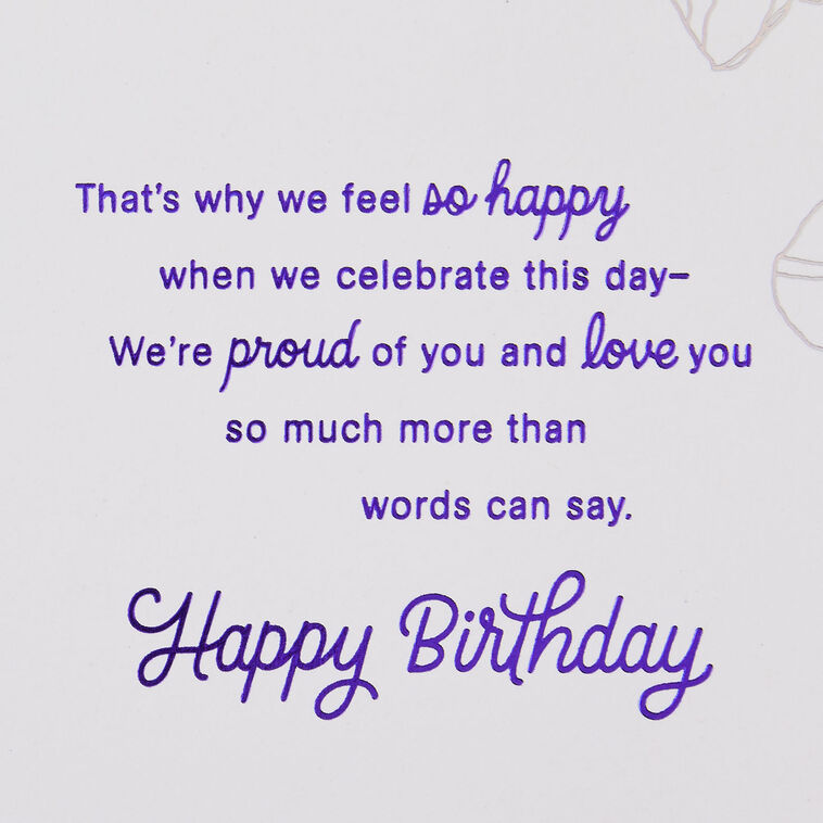 Hallmark More Than Words Birthday Card For Daughter From Both