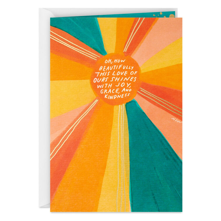 hallmark Morgan Harper Nichols Our Love Shines Romantic Love Card