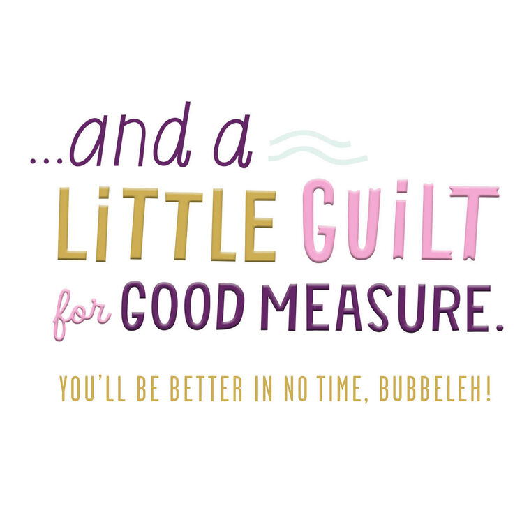 Hallmark Mother Yourself Bubbeleh Funny Get Well Card