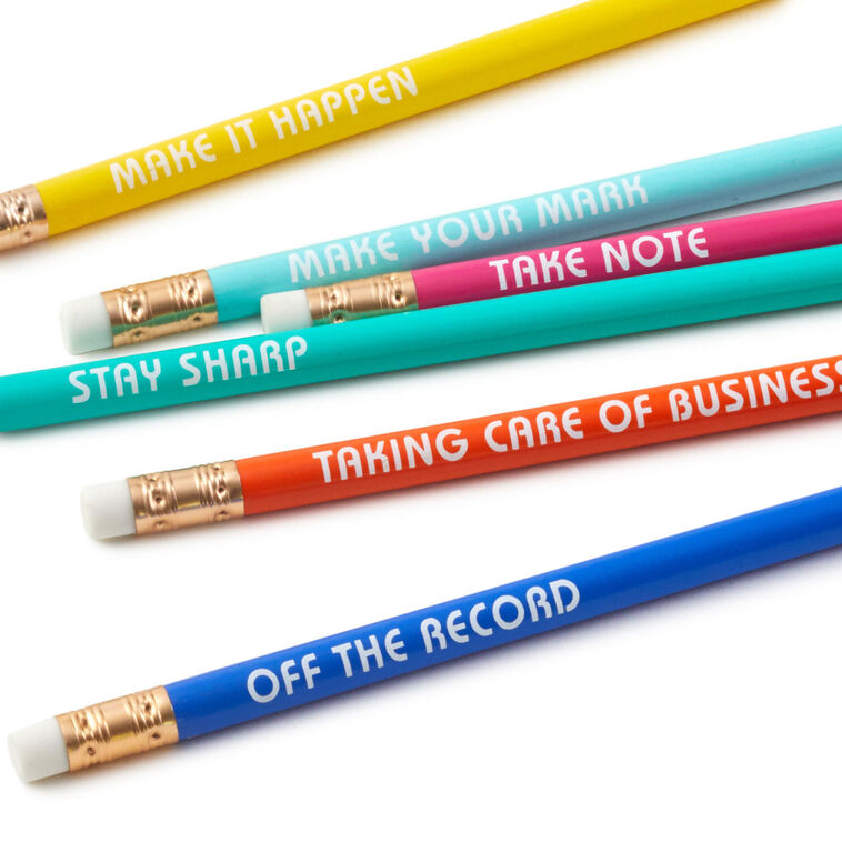 Hallmark Motivating Messages Wooden Pencils Pack Of 6