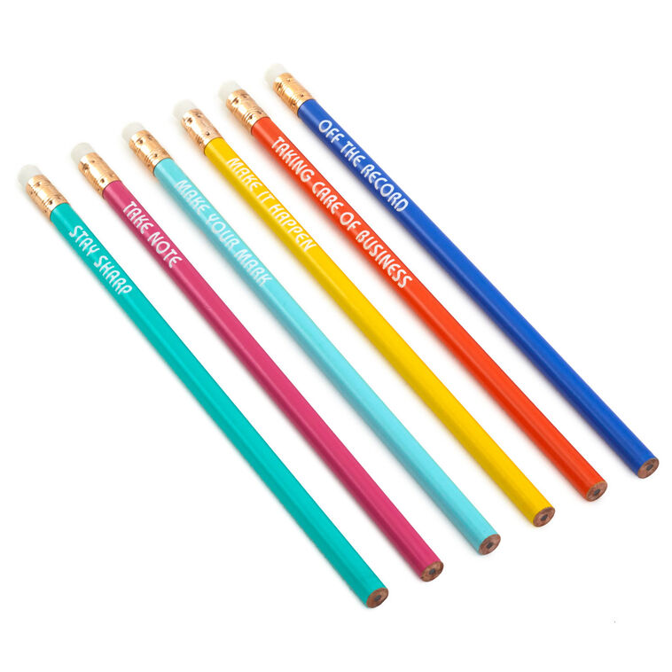 hallmark Motivating Messages Wooden Pencils Pack of 6