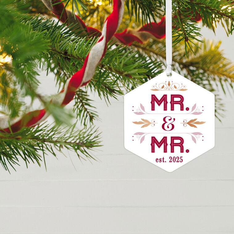 Hallmark Mr. & Mr. Metal Personalized Ornament Custom Text