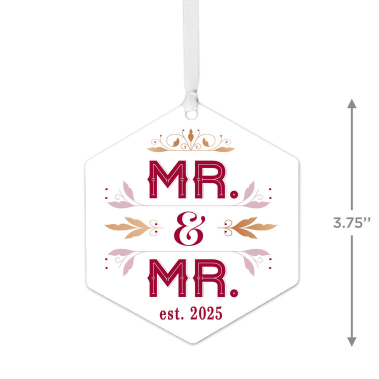 Hallmark Mr. & Mr. Metal Personalized Ornament Custom Text