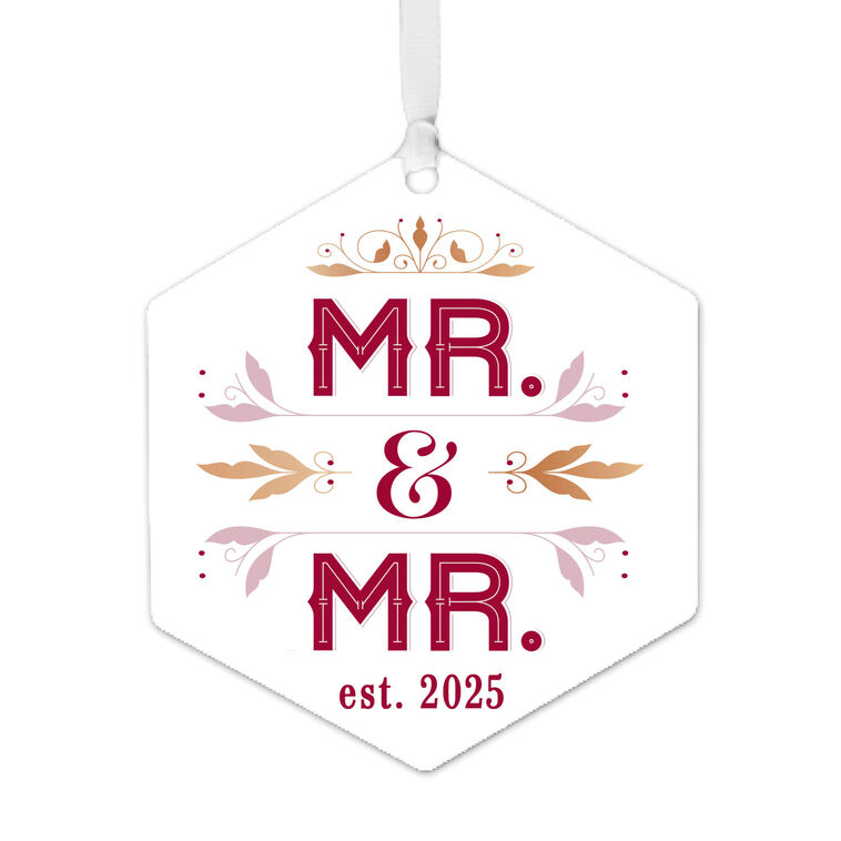 hallmark Mr. & Mr. Metal Personalized Ornament Custom Text