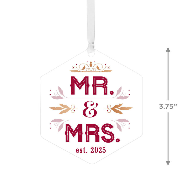 Hallmark Mr. & Mrs. Metal Personalized Ornament Custom Text