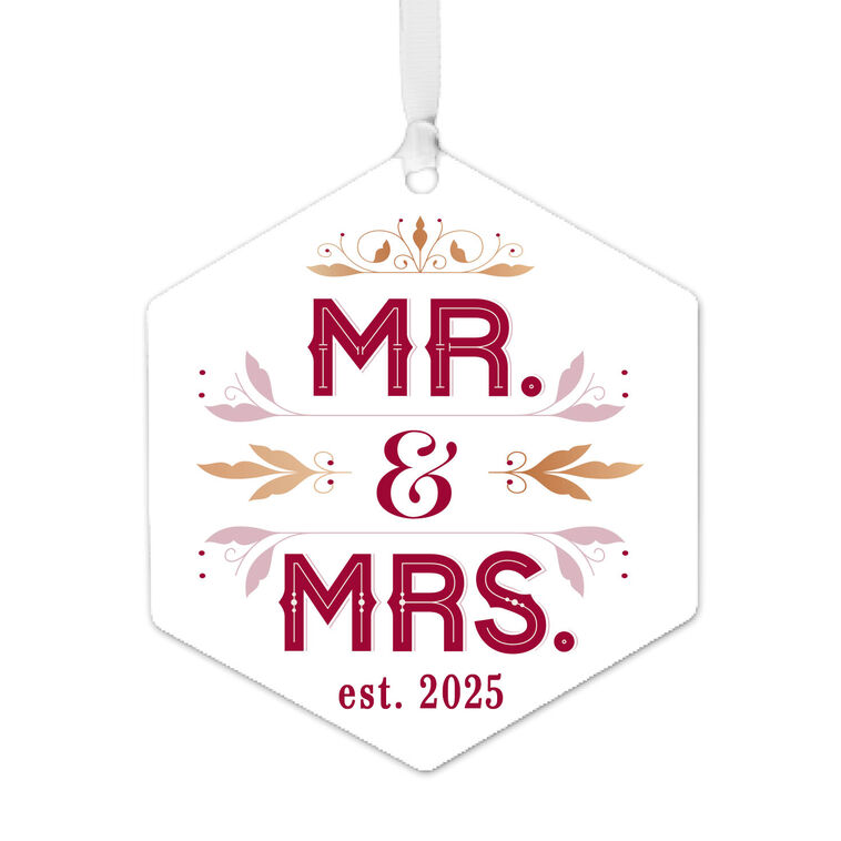 hallmark Mr. & Mrs. Metal Personalized Ornament Custom Text