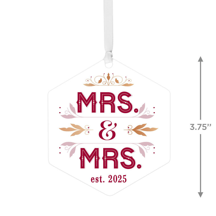 Hallmark Mrs. & Mrs. Metal Personalized Ornament Custom Text