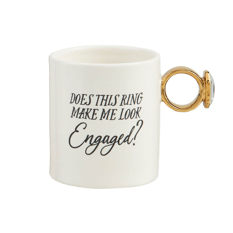 hallmark Mud Pie Does This Ring Make Me Look Engaged Mug