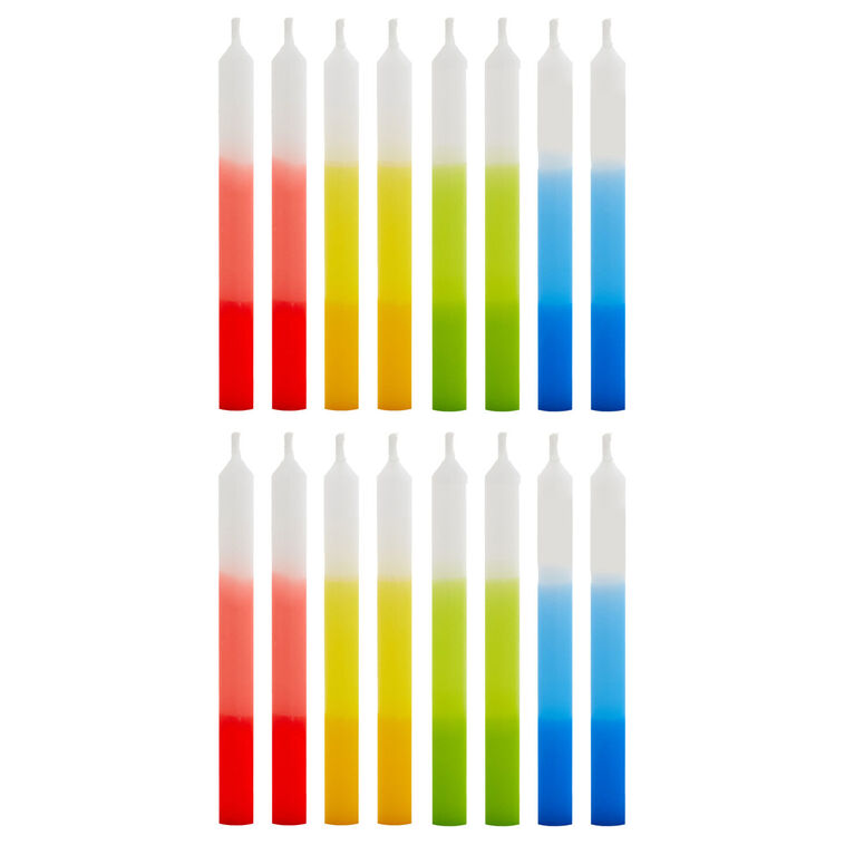 hallmark Multicolor Ombré Stripe Birthday Candles Set of 16
