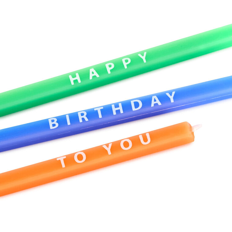 Hallmark Multicolor Wishes And Patterns Tall Square Birthday Candles Pack Of 6