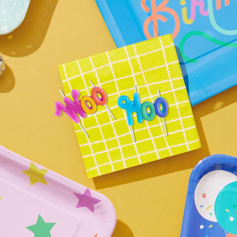 Hallmark Multicolor "Woo Hoo" Birthday Candles Pack Of 2