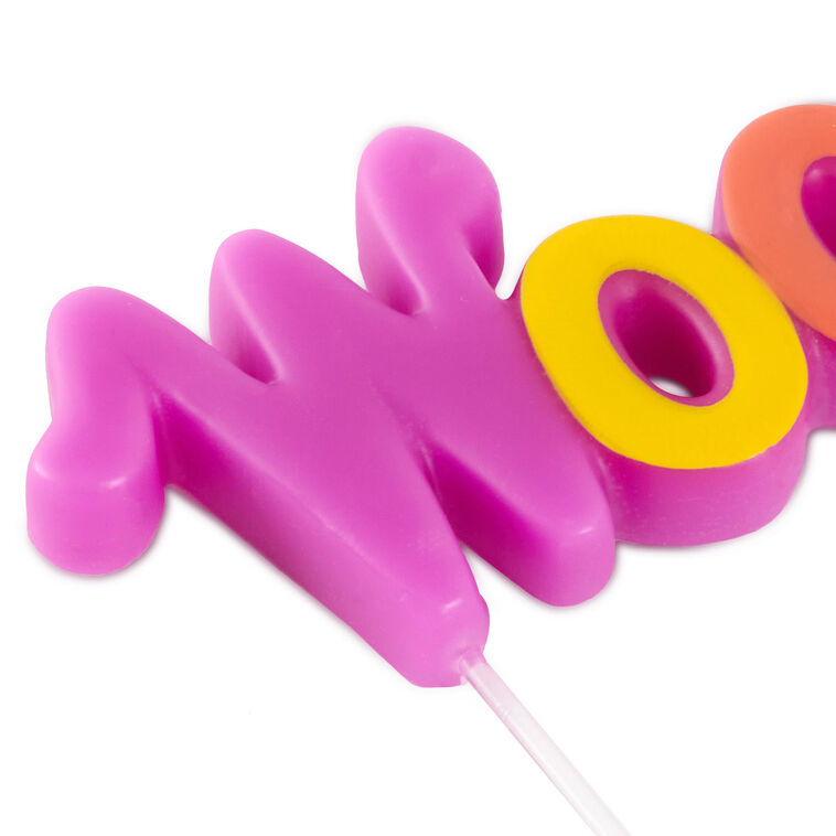 Hallmark Multicolor "Woo Hoo" Birthday Candles Pack Of 2