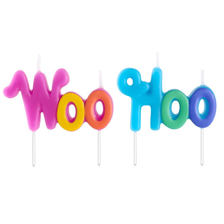 hallmark Multicolor "Woo Hoo" Birthday Candles Pack of 2