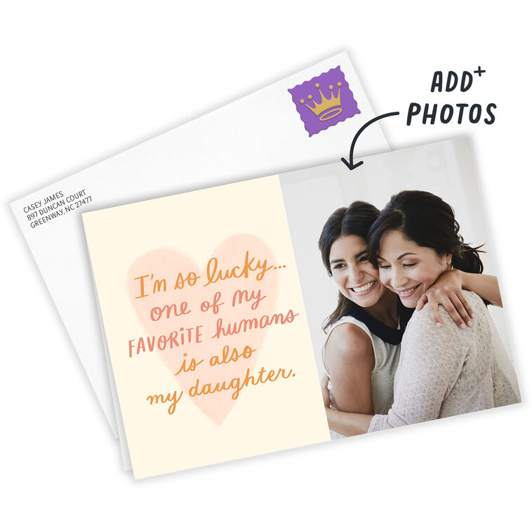 Hallmark My Daughter Is My Favorite Human Custom Card